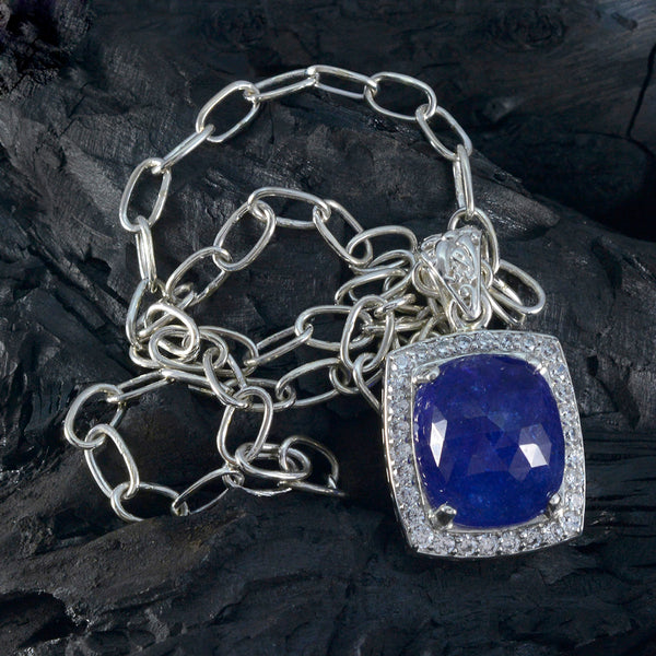 Tanzanite Chunky Turkish 925 Silver multiple Aria Artisan Blue Pendant Jewelry