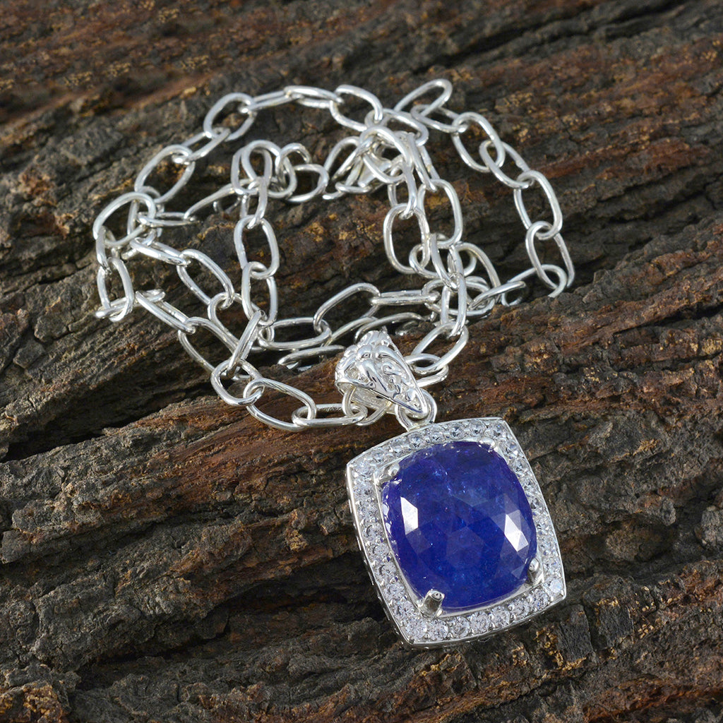 Tanzanite Chunky Turkish 925 Silver multiple Aria Artisan Blue Pendant Jewelry