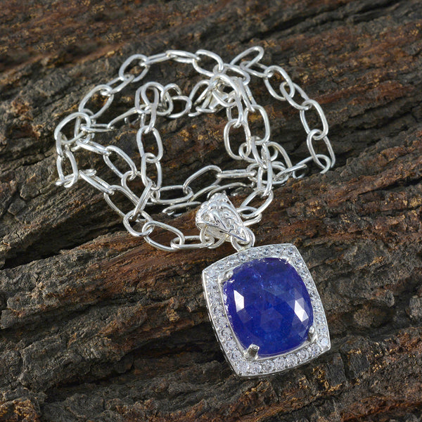 Tanzanite Chunky Turkish 925 Silver multiple Aria Artisan Blue Pendant Jewelry