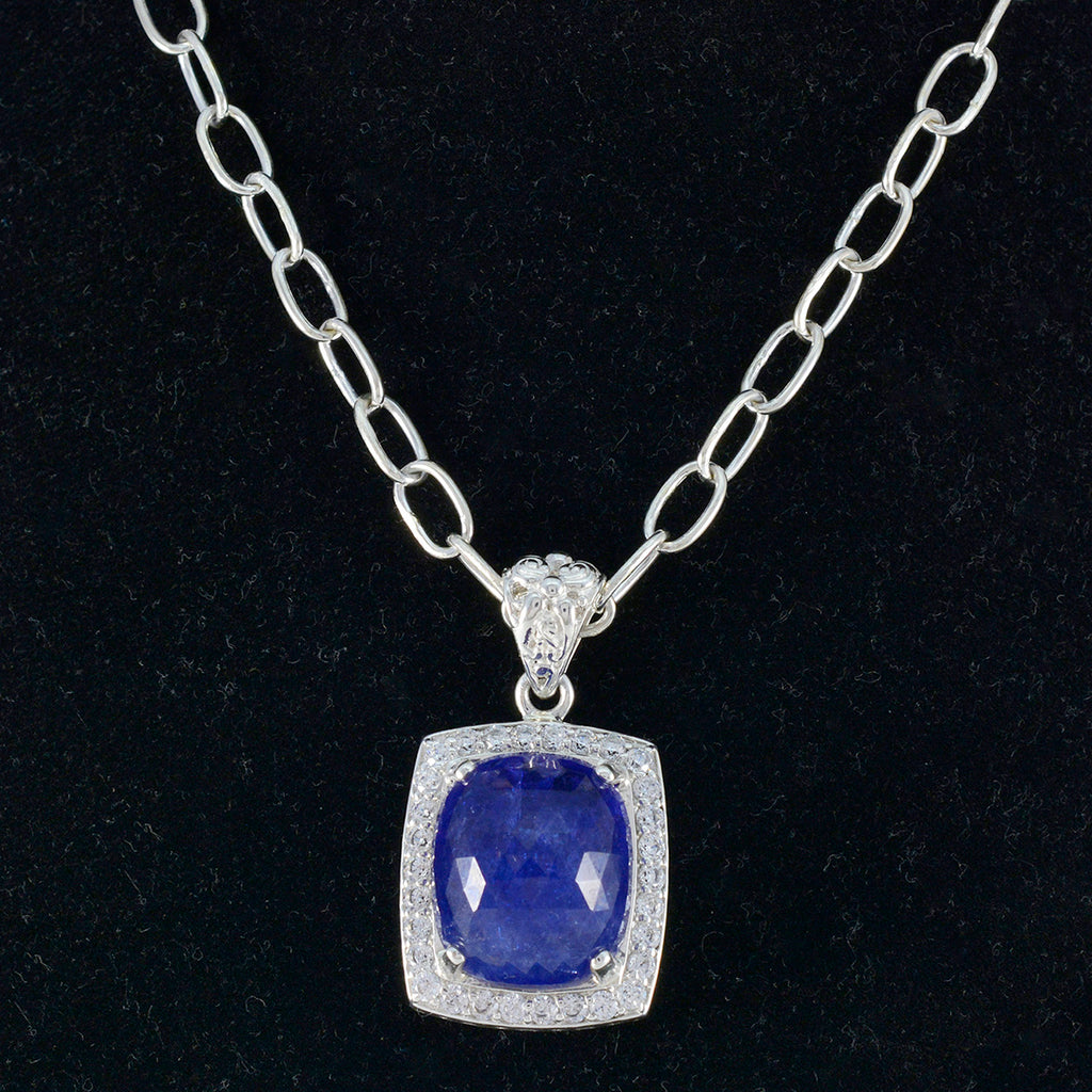 Tanzanite Chunky Turkish 925 Silver multiple Aria Artisan Blue Pendant Jewelry