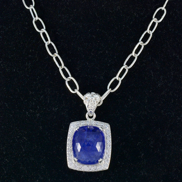 Tanzanite Chunky Turkish 925 Silver multiple Aria Artisan Blue Pendant Jewelry