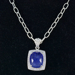 Pendentif en argent 925, tanzanite, grosse pierre turque, Aria Artisan Blue