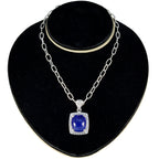 Tanzanite Chunky Turkish 925 Silver multiple Blue Pendant