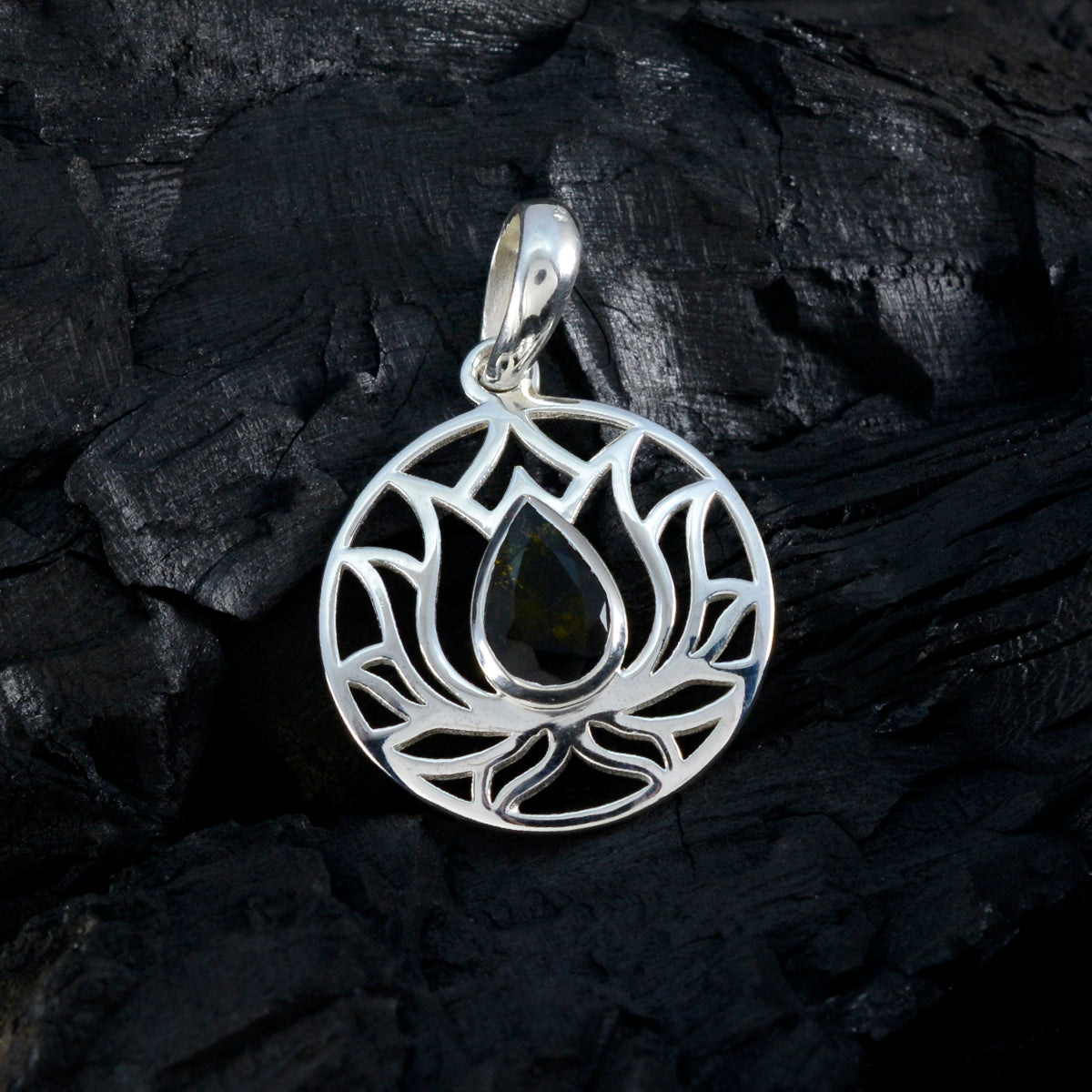 Tourmaline Dainty German Silver Solitaire Elena Rope-Wire multicolor Pendant Jewelry