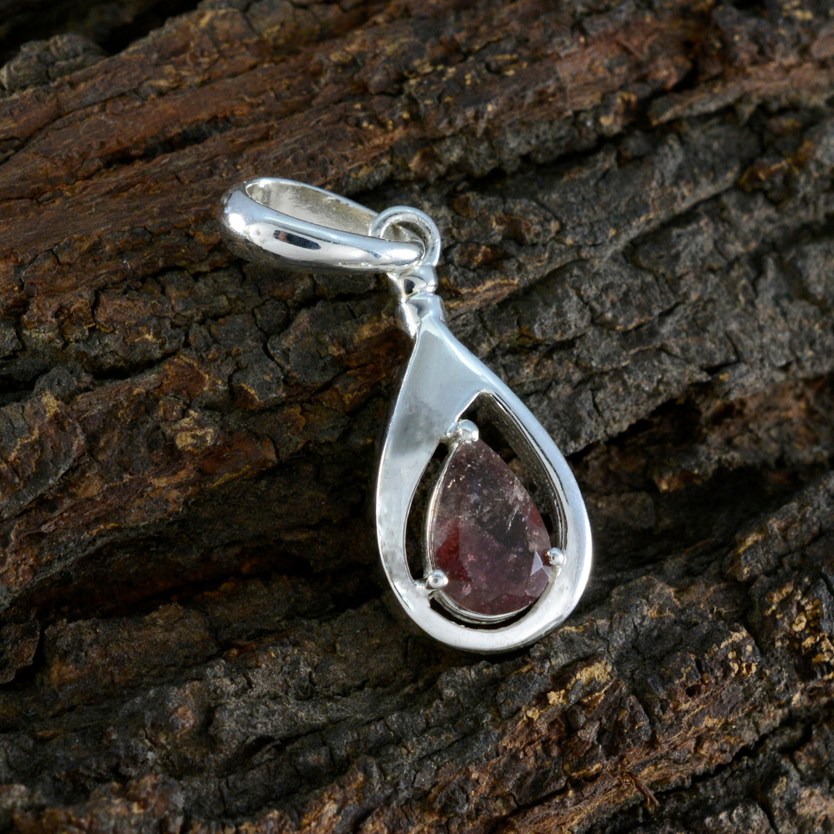 Tourmaline Dainty Spanish 925 Silver Solitaire Ella Abstract multicolor Pendant Jewelry