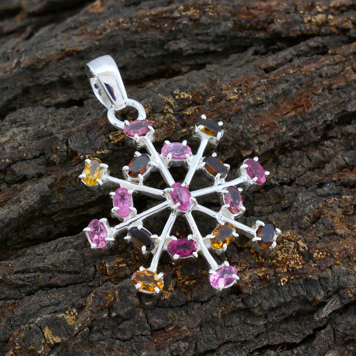Tourmaline Eye-catching American Silver multiple Julieta Graceful multicolor Pendant Jewelry