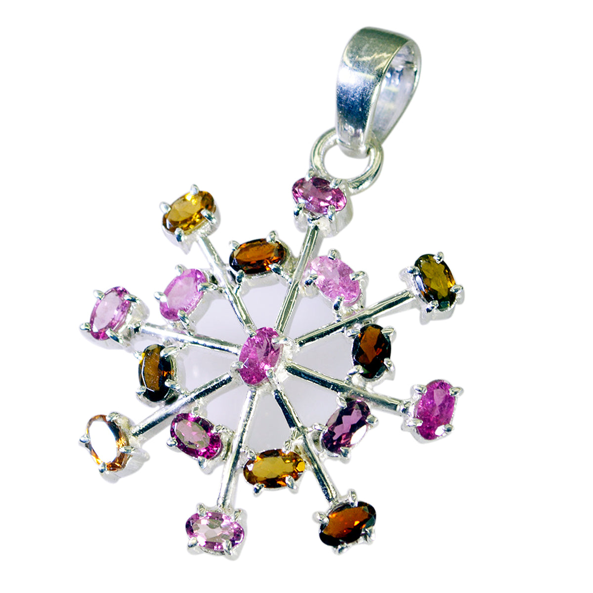 Tourmaline Eye-catching American Silver multiple Julieta Graceful multicolor Pendant Jewelry