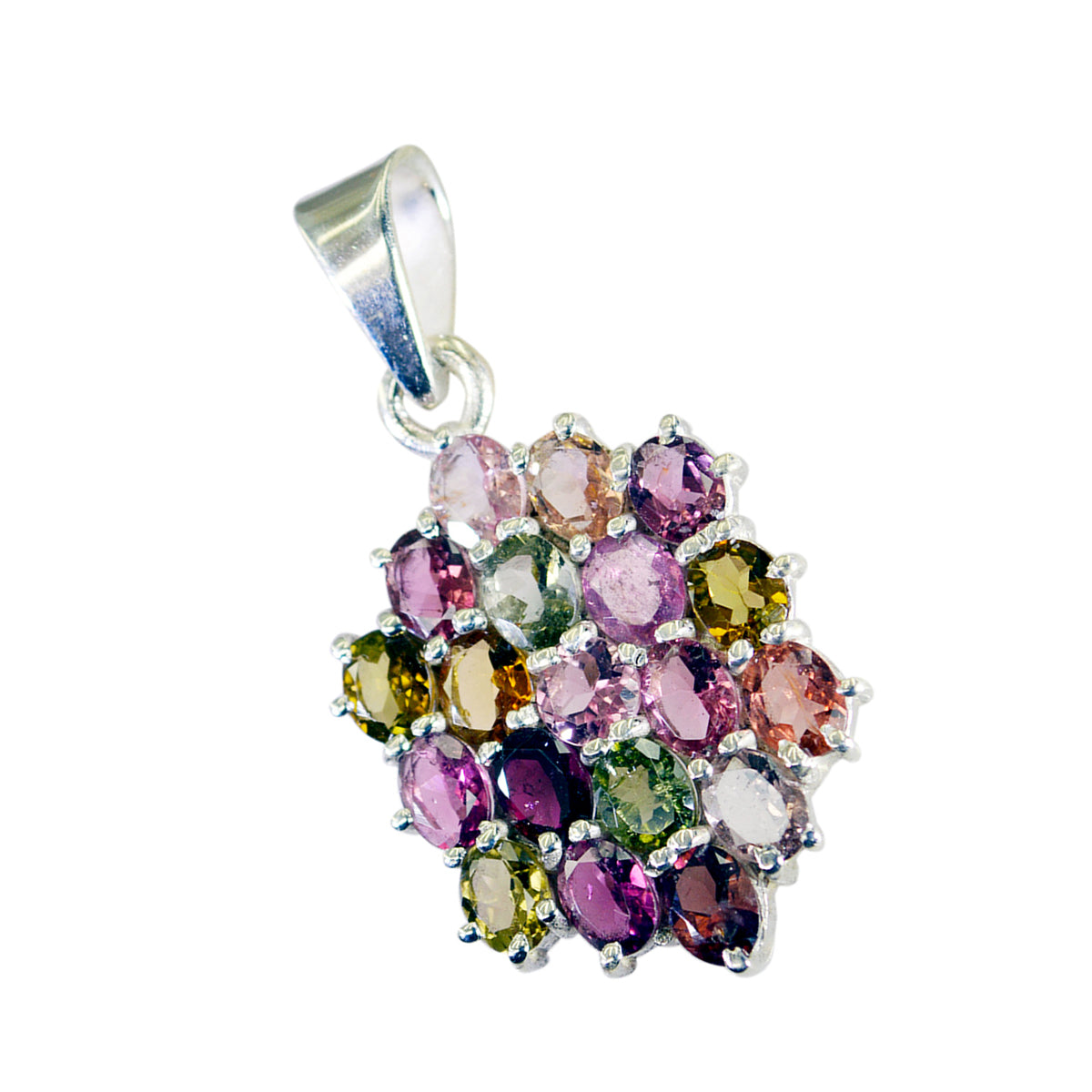 Tourmaline Tiny Mexican Sterling Silver multiple Ellie Trendy multicolor Pendant Jewellery
