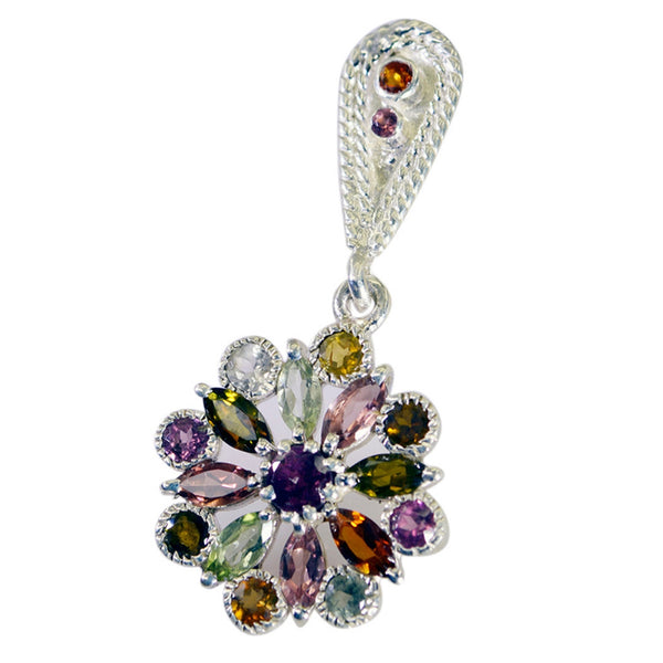 Tourmaline Tiny Moroccan Silver multiple Tereza Luxurious multicolor Pendant Jewelry