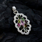 Tourmaline Tiny African Silver multiple Nella Glamorous multicolor Pendant Jewelry