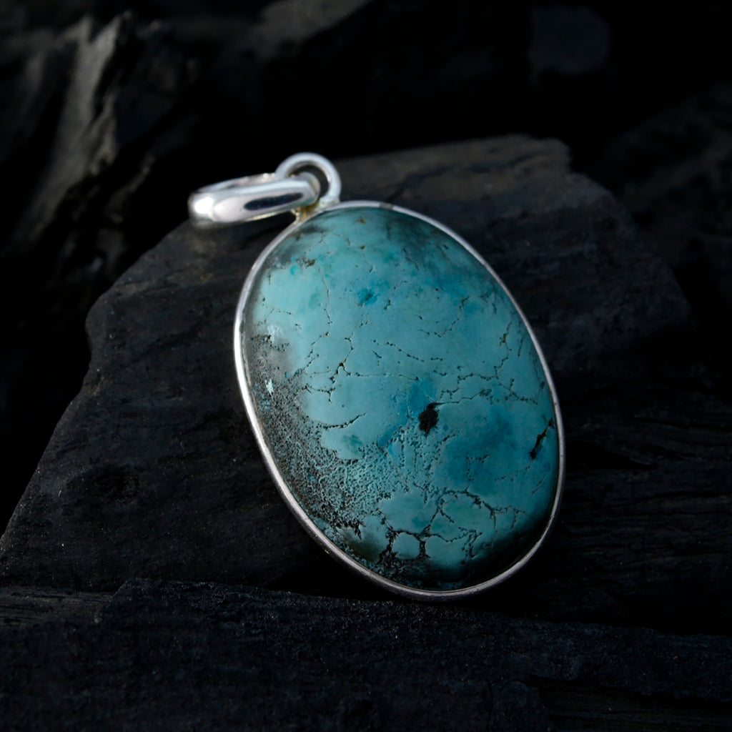 Turquoise Tiny Mexican Silver Solitaire Yasmin Armor Blue Pendant Jewelry