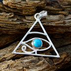 Turquoise Whisper-thin French 92.5 Silver Solitaire Joaquina Rope-Wire Blue Pendant Jewellery