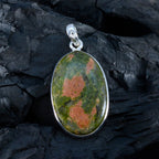 Jasper Essential Turkish Silver Solitaire Yasmine Glamorous Green Pendant Jewelry