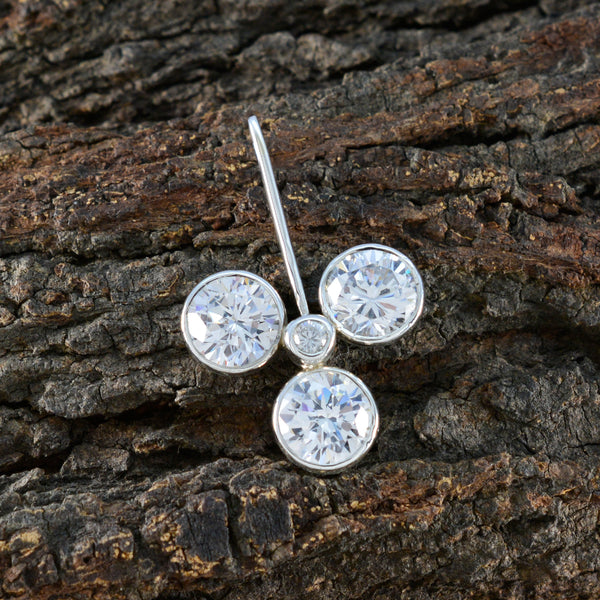 White CZ Featherlight American 925 Silver quarter Teresa Abstract White Pendant Jewelry