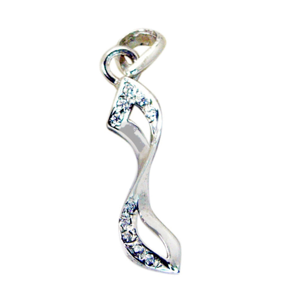 White CZ Featherlight Indian 92.5 Silver multiple White Pendant