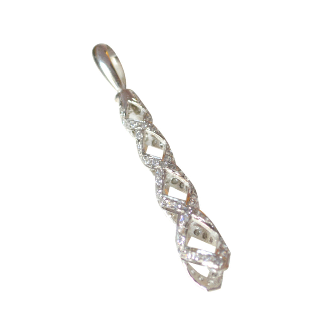 White CZ Featherlight African Silver multiple Lucia Engagement White Pendant Jewelry