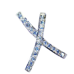 White CZ Featherlight African Silver multiple White Pendant