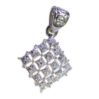 Crystal Quartz Whisper-thin Australian 925 Silver multiple Violet Abstract White Pendant Jewelry