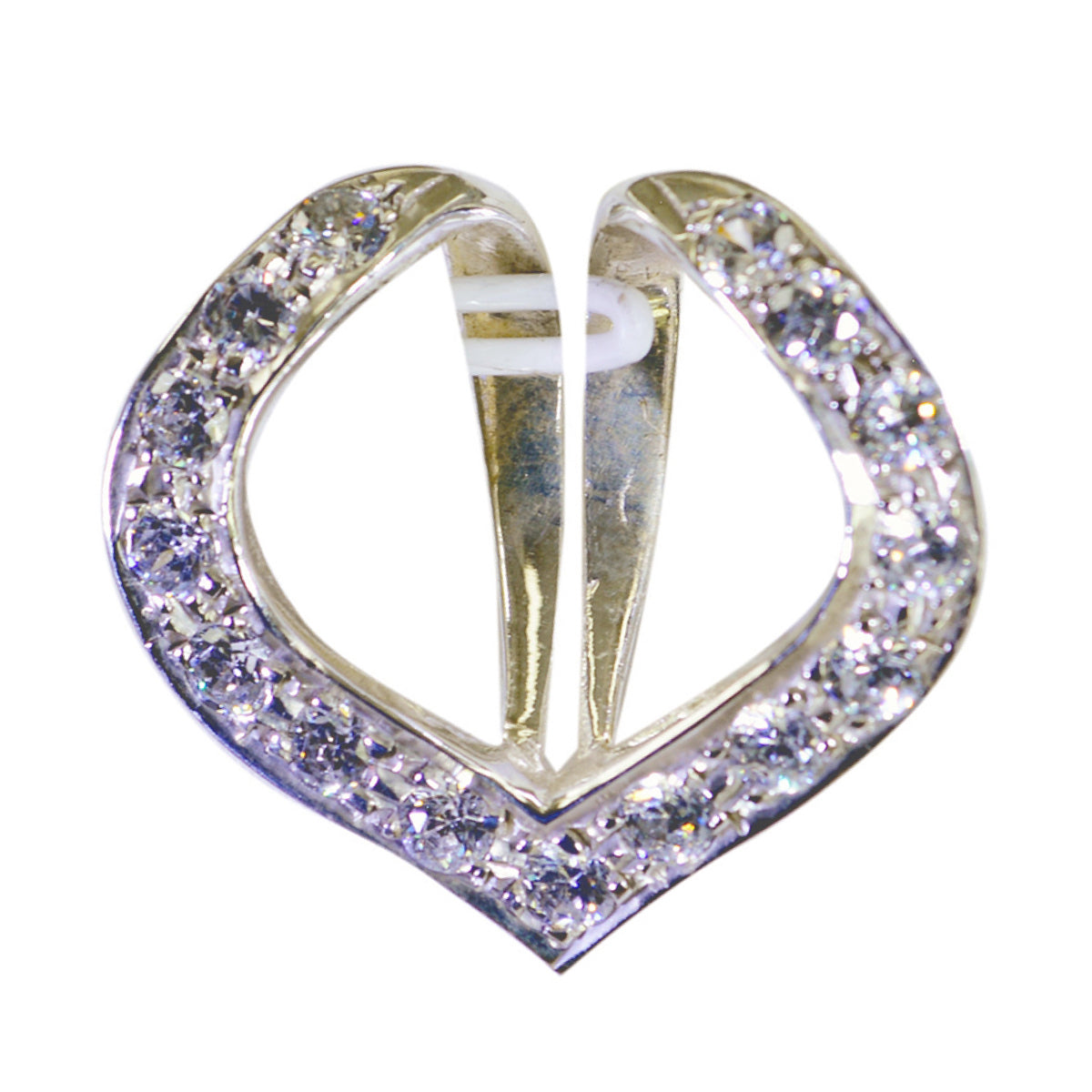 White CZ Classic Australian 92.5 Silver multiple White Pendant Главное изображение товара