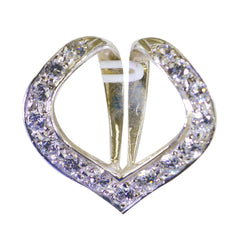 White CZ Classic Australian 92.5 Silver multiple White Pendant