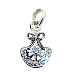 White CZ Featherlight African Sterling Silver multiple White Pendant