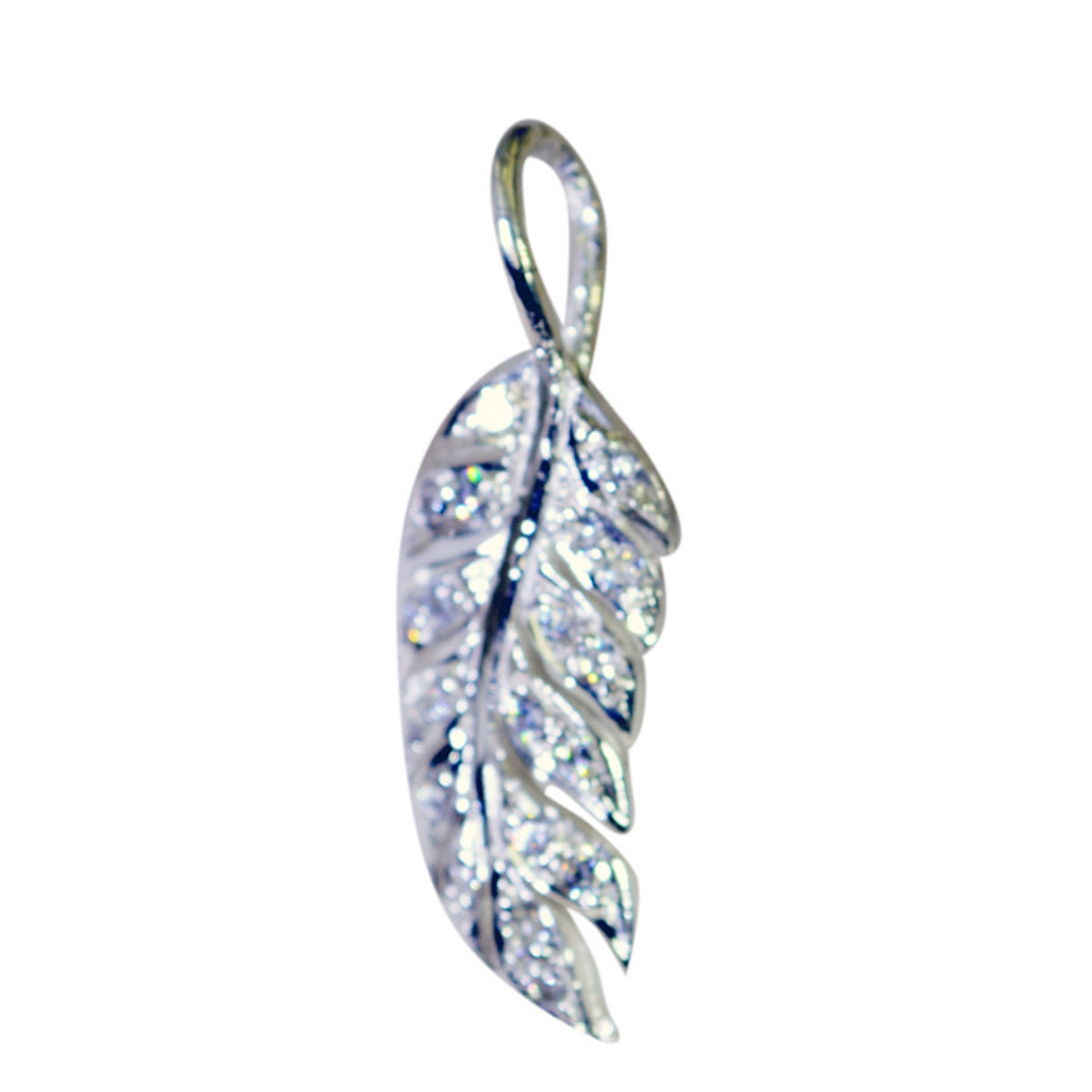 White CZ Featherlight Australian 92.5 Silver multiple White Pendant