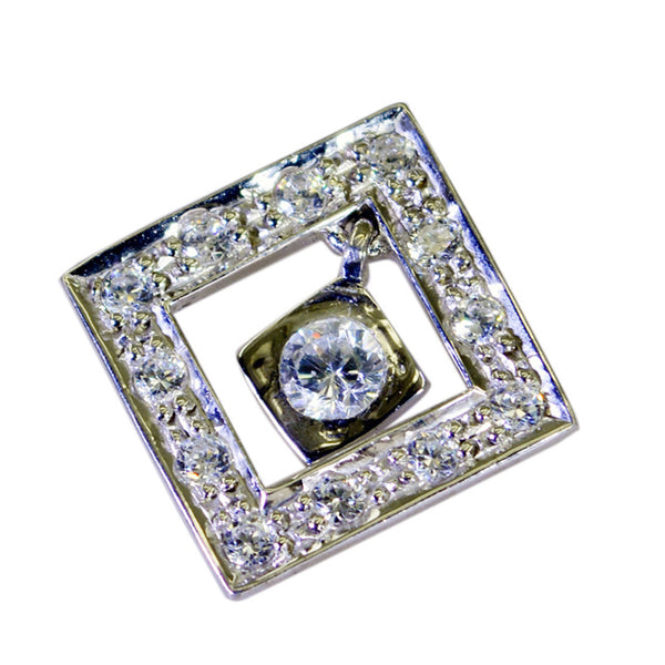 White CZ Eye-catching Indian Silver multiple White Pendant