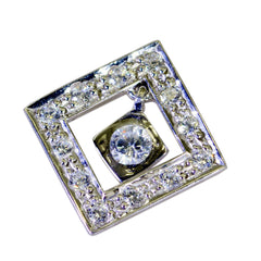 White CZ Eye-catching Indian Silver multiple White Pendant