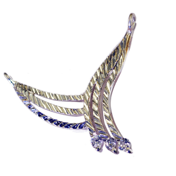 White CZ Edgy African Sterling Silver multiple Ines Engagement White Pendant Jewellery