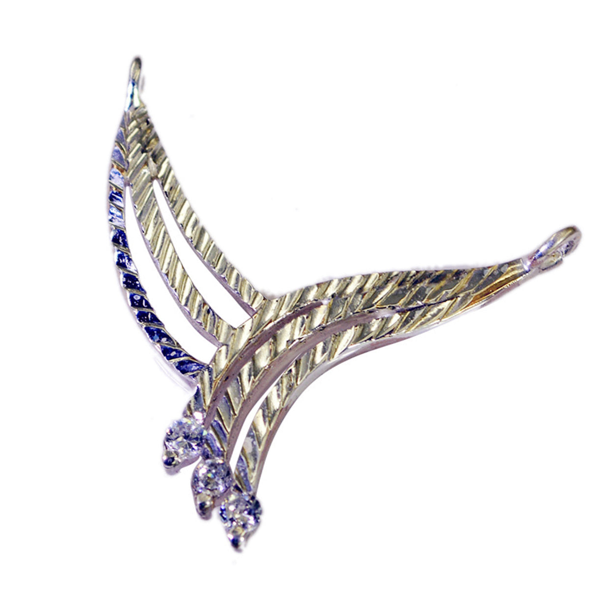 White CZ Edgy African Sterling Silver multiple Ines Engagement White Pendant Jewellery