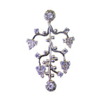 White CZ Essential Australian 92.5 Silver multiple White Pendant