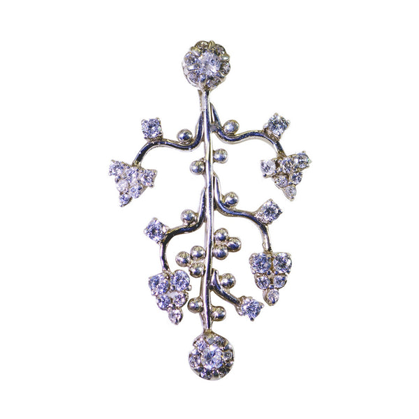 White CZ Essential Australian 92.5 Silver multiple White Pendant