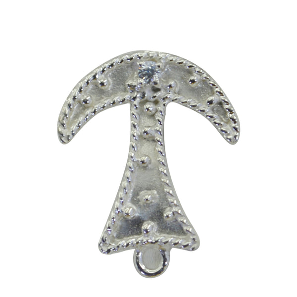 White CZ Featherlight African Sterling Silver multiple White Pendant