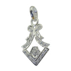 White CZ Featherlight Middle Eastern 925 Silver multiple White Pendant