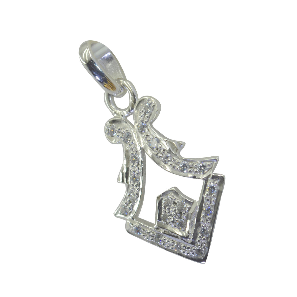 White CZ Featherlight Middle Eastern 925 Silver multiple Isabelle Graceful White Pendant Jewelry