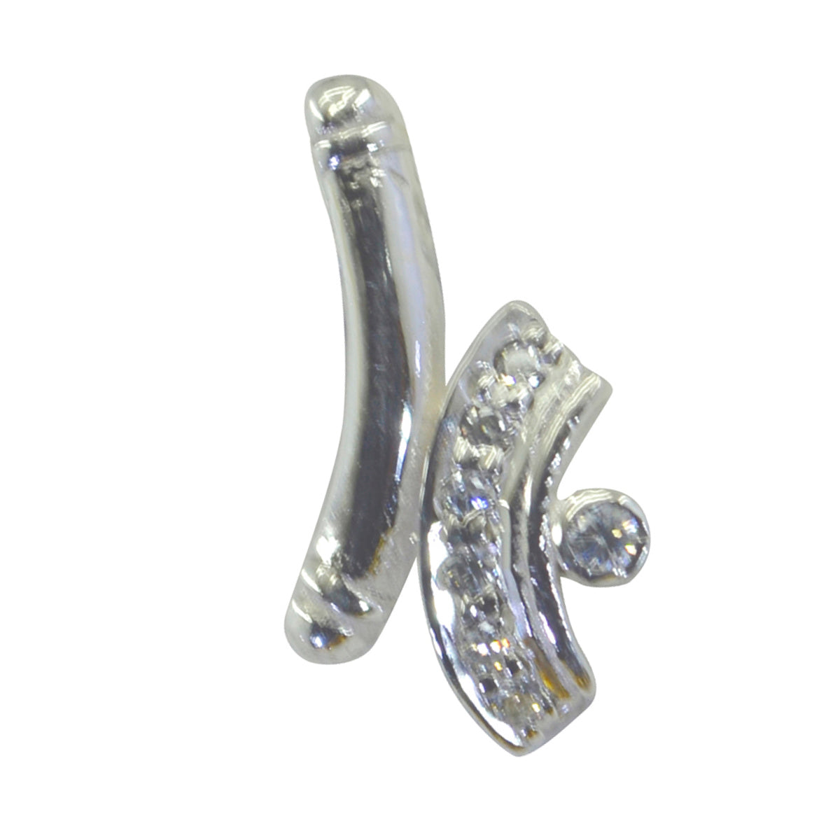 White CZ Featherlight Indian Silver multiple White Pendant