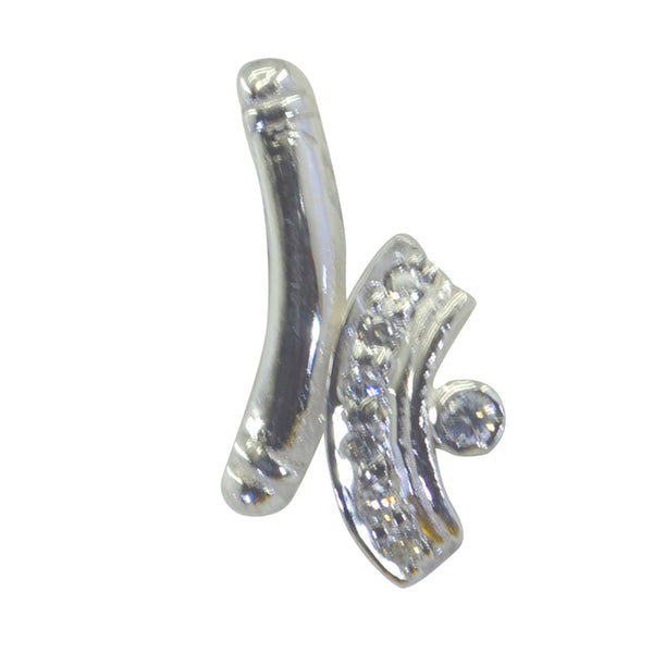 White CZ Featherlight Indian Silver multiple White Pendant