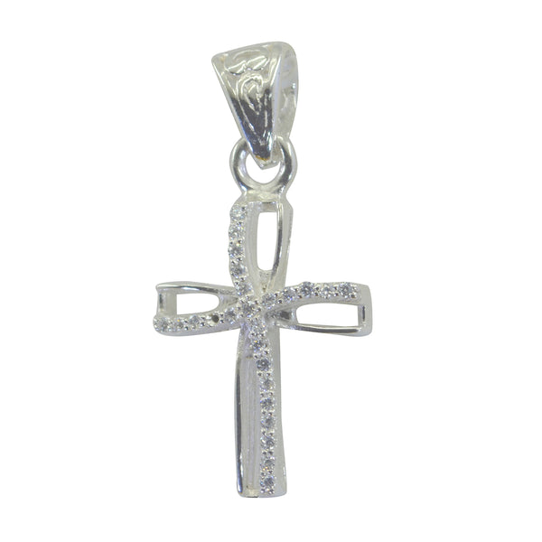 White CZ Featherlight African Sterling Silver multiple White Pendant