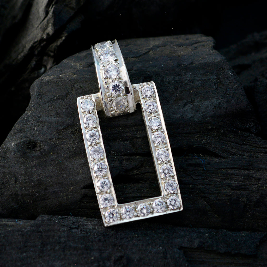 Crystal Quartz Whisper-thin Indian Silver multiple Liyana Abstract White Pendant Jewelry