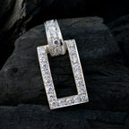 Crystal Quartz Whisper-thin Indian Silver multiple Liyana Abstract White Pendant Jewelry