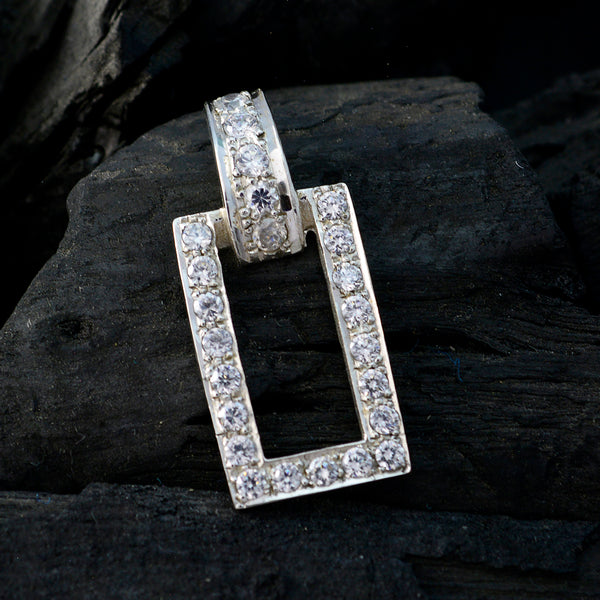 Crystal Quartz Whisper-thin Indian Silver multiple Liyana Abstract White Pendant Jewelry