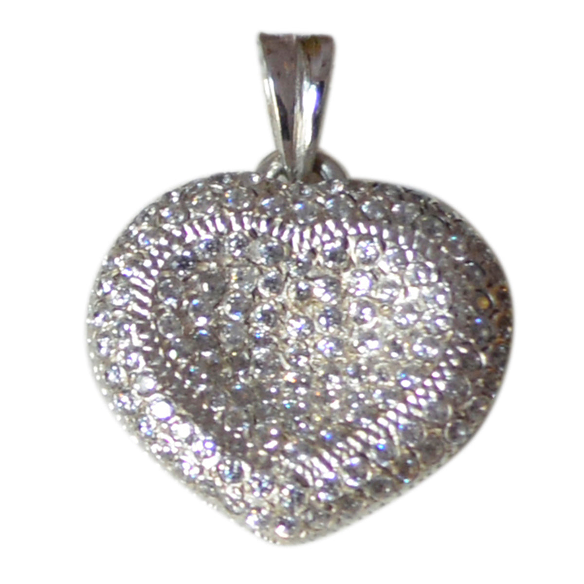 Crystal Quartz Featherlight African 925 Silver multiple White Pendant