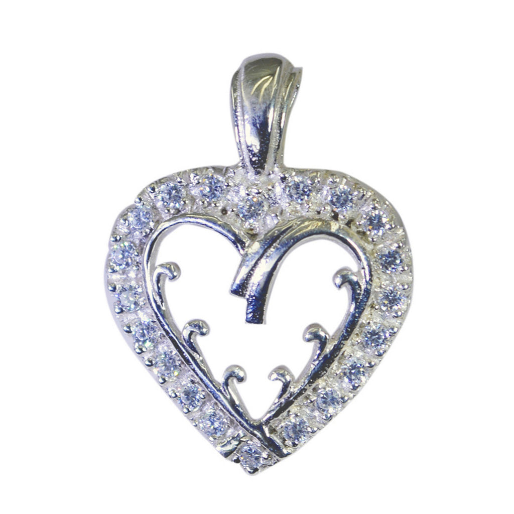 White CZ Classic Australian Silver multiple White Pendant