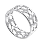 Plain Plain Australian Silver Gray Gemstone Eye catching Filigree Thumb Ring Jewellery