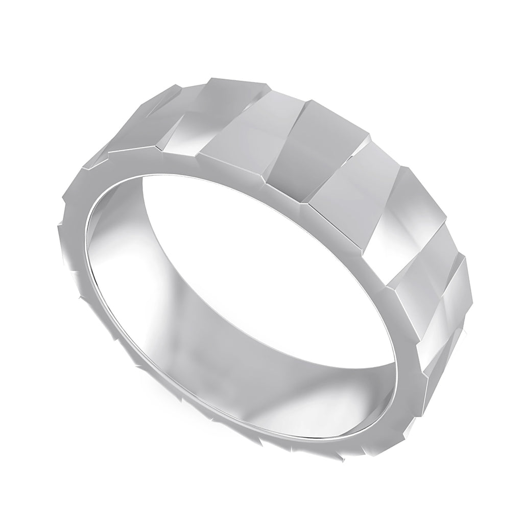 Plain Plain Italian Sterling Silver Gray Gemstones Edgy Signet Thumb Ring Jewelry