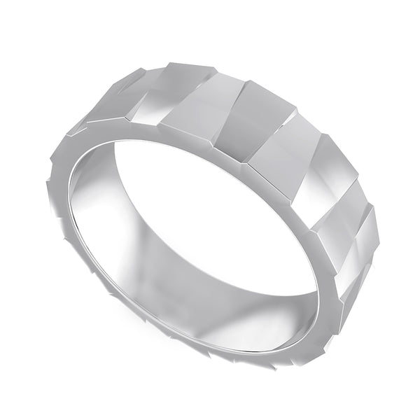 Plain Plain Italian Sterling Silver Gray Gemstones Edgy Signet Thumb Ring Jewelry