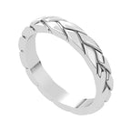 Plain Plain Spanish Silver Gray Gems Classic Rope Thumb Ring Jewelry