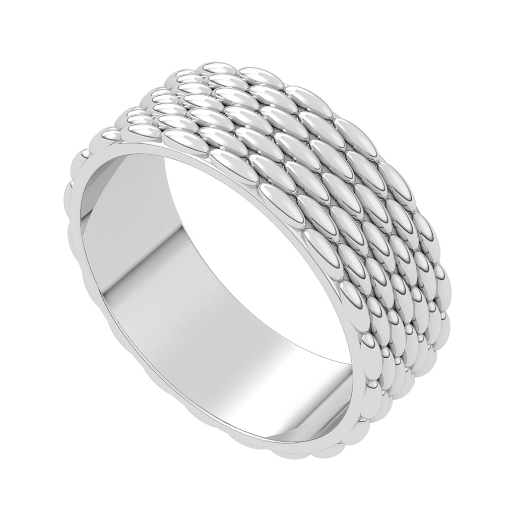Plain Plain Italian Sterling Silver Gray Gemstone Edgy Geometric Thumb Ring Jewelry