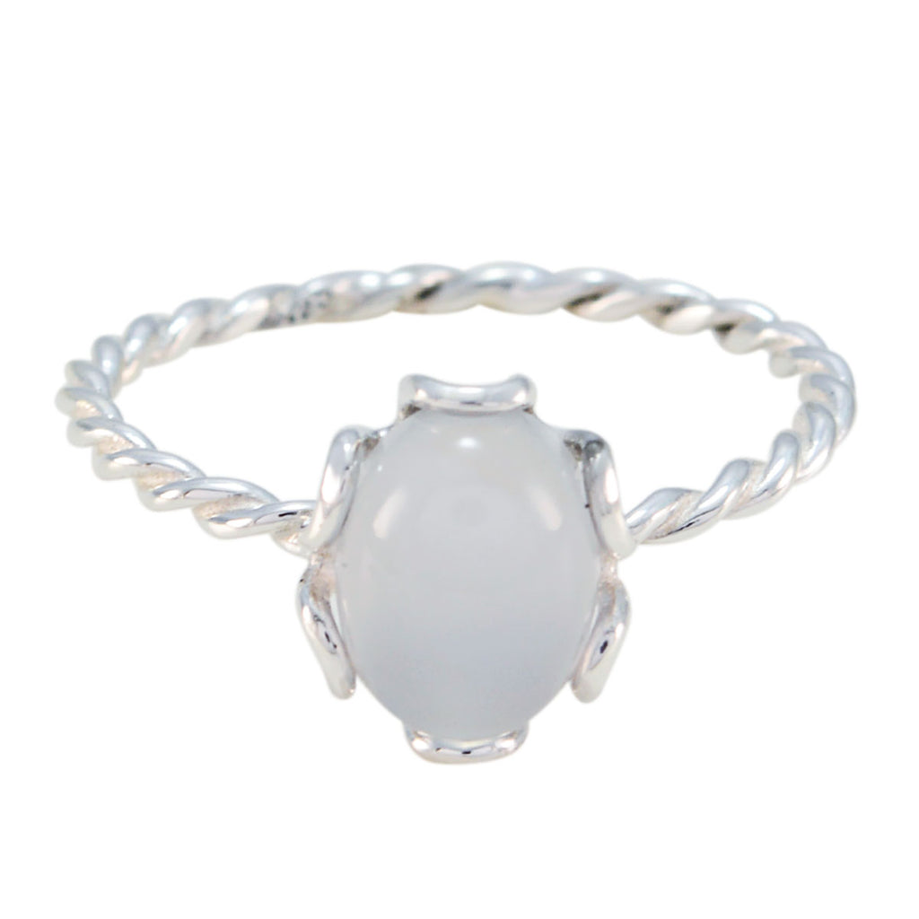 Aqua Chalcedony Solitaire Turkish 925 Sterling Silver Green Gemstones Elegant  Twist Ring Jewellery