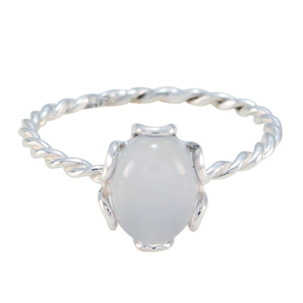 Aqua Chalcedony Solitaire Turkish 925 Sterling Silver Green Gemstones Elegant  Twist Ring Jewellery